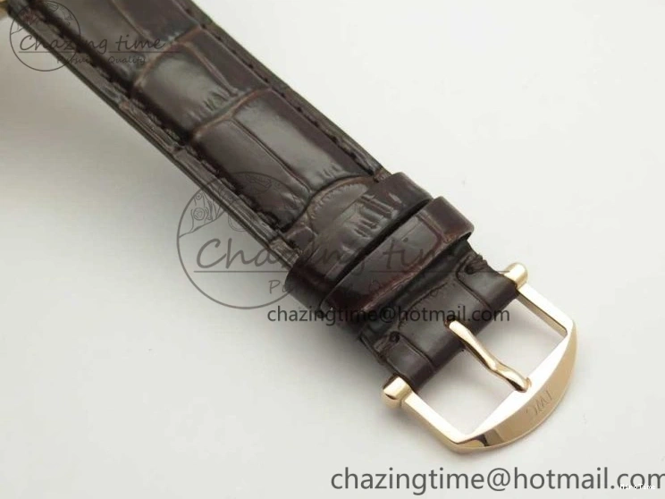 MIROTIME 0126 Portofino Automatic RG FKF 1:1 Best Edition White Dial on Brown Leather Strap A Practical 7140